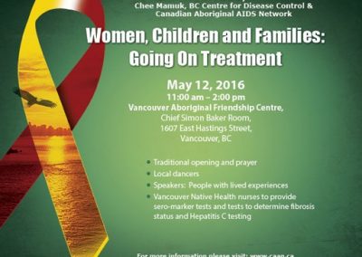 2016 Campaign Poster: Women, Children and Families – Going on Treatment
