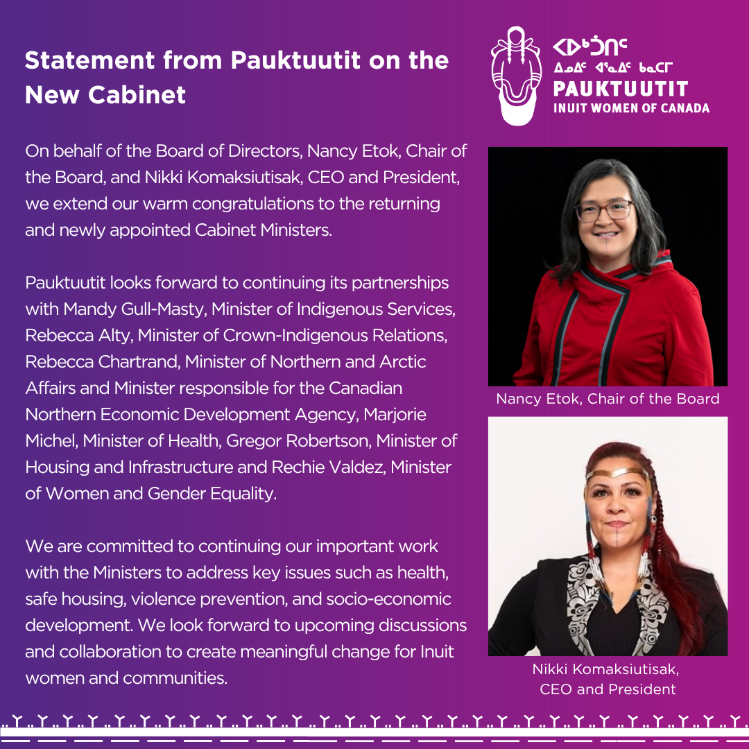 Statement from Pauktuutit