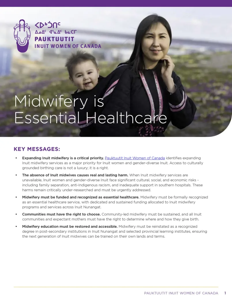 PAUKTUUTIT Brief Midwifery EN cover