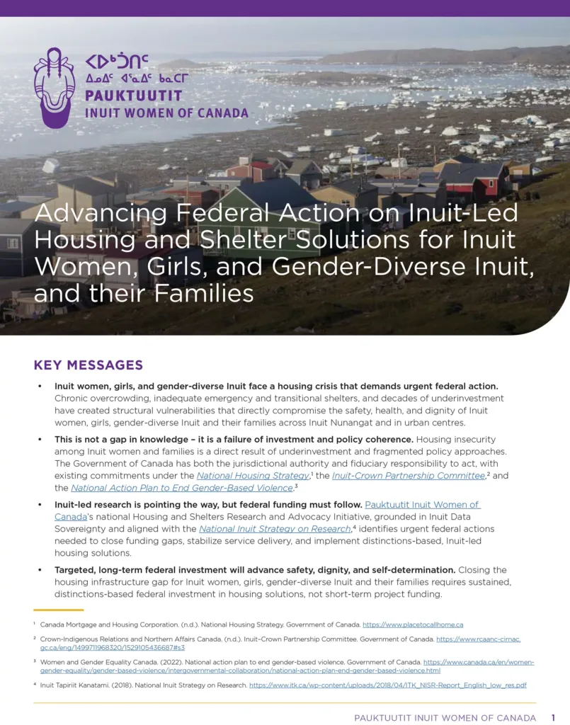 PAUKTUUTIT Brief Housing Policy EN cover