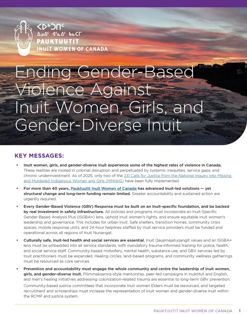 PAUKTUUTIT Brief Violence Prevention EN cover