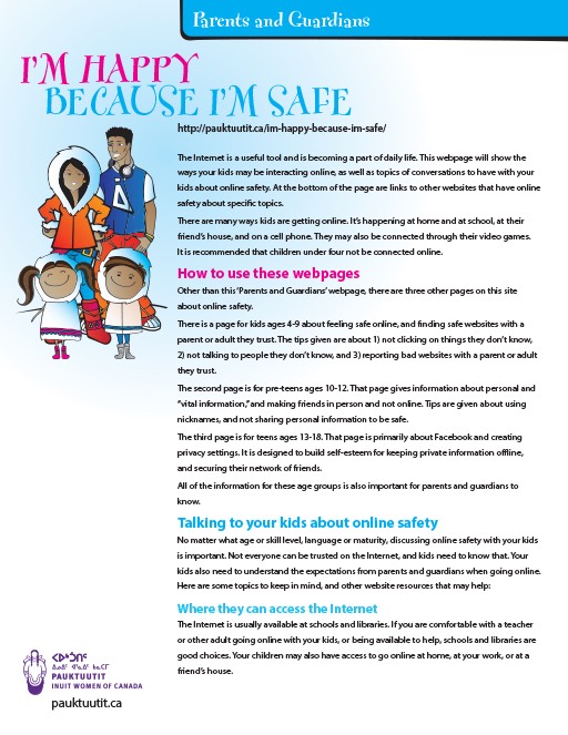 I’m Happy Because I’m Safe: Fact Sheet (Parents and Guardians)